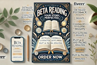 beta read your novel and give you detailed feedback and corrections