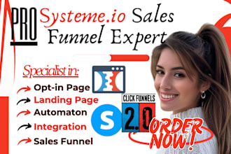 clone systeme io sales funnel, systeme landing page, clickfunnels sales funnel