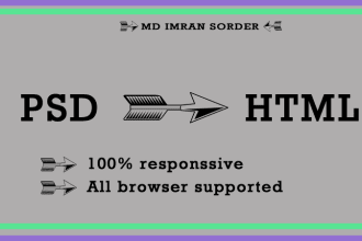 convert psd to html