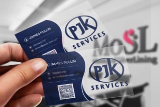 design transparent plastic business card