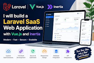build a laravel saas web application with vue js and inertia