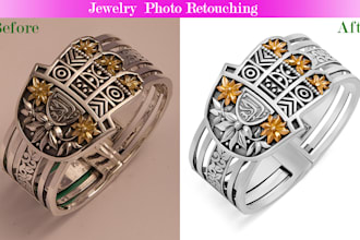 perfect jewelry photo retouching or jewelry editing