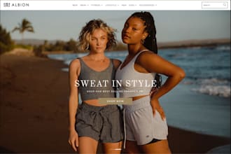 build modern shopify store for gym, sports, workout fitness dropshipping website
