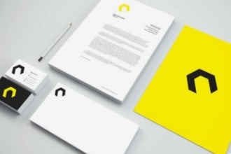 design a modern company logo, brand book, and brand package