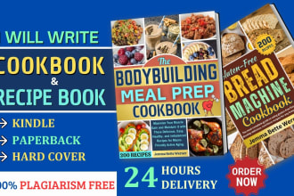 write and format recipes for cookbook, recipe book and ebook