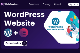 build a wordpress or landing page website using elementor pro