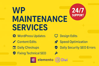 do wordpress website maintenance, support, and management