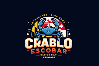 make different crab logo design with express delivery