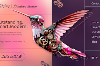 make modern, website design, landing page, figma design