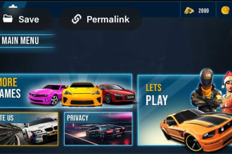 unity game dev design UI UX photoshop unity screenshot