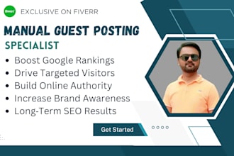 provide manual guest posting on authentic websites for SEO and brand authority