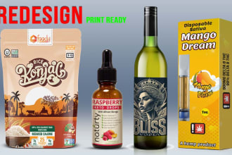 convert rgb, cmyk, pantone labels, pouch, box print ready design