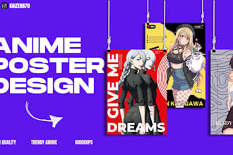 design elegant anime poster or wallpaper banner
