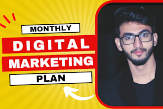 manage monthly digital marketing strategy plan and social media marketing