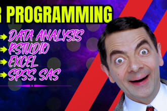 do statistical data analysis in python, and r programming