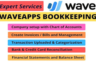 do bookkeeping by using wave accounting app