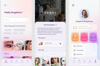 develop salon app, barber app, spa app, massage app, pedicure and manicure app