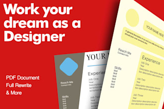 create a beautiful resume or cover letter design layout