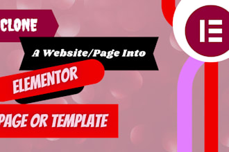clone any website into elementor template