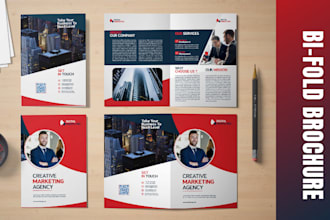 design your professional trifold ,bifold brochure, flyers