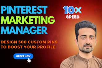 design 500 custom professional SEO pinterest pins as a marketing manager