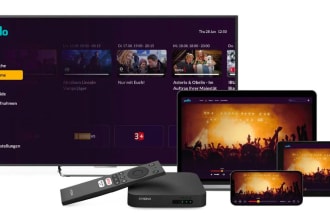 develop video streaming app ott app iptv app smart tv app android tv dashboard