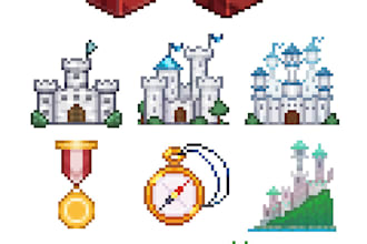 make item, icons, props, assets pixel art for your game