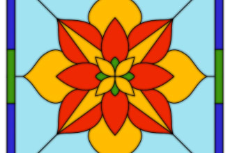 make a stained glass design pattern