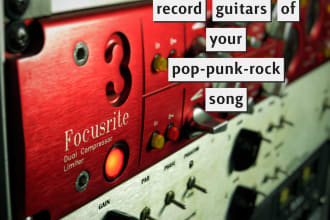 write and record guitars of your pop punk rock song