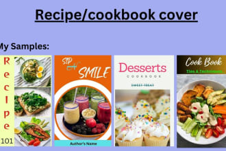 create a cookbook cover or recipe book cover