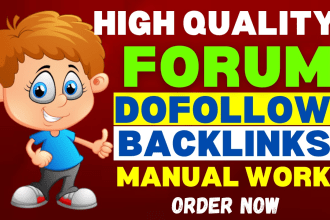 do 300 manually create high authority forum posting backlinks