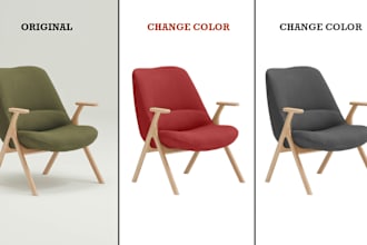 do attractive color correction and change color for your product
