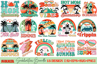 create retro sublimation, christmas, summer, halloween, svg, png design for pod