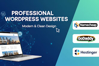 build wordpress corporate website on namecheap, godaddy, hostinger