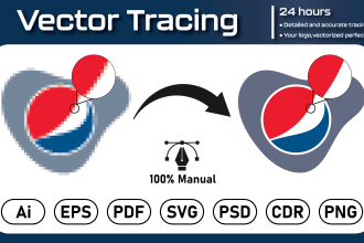 do vector logo tracing and image to vector conversion