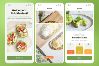 develop calorie tracking app, fitness app, workout app, nutrition app