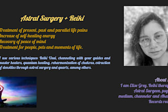 send you reiki and astral surgery