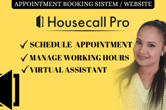 set up the booking of your appointments in your houscall pro