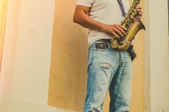 record saxophone parts or freestyle for your project with HQ with 2 mics