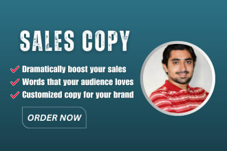 do copywriting for your sales copy, landing page, and sales funnel that converts