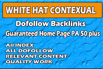do homepage contextual high pa dofollow backlinks