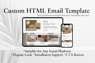 create responsive html email template, email newsletter, mailchimp template