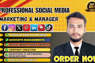 be your professional social media marketing manager and digital marketer