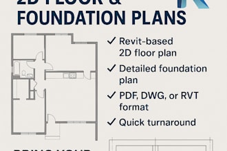 create professional 2d floor and foundation plans using revit