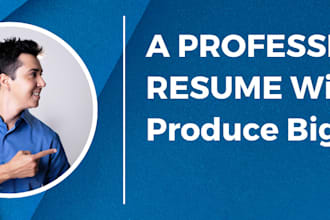 create, improve and design a professional resume in 5 hours