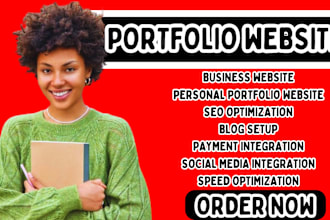 build personal portfolio website business website blog website ecommerce website