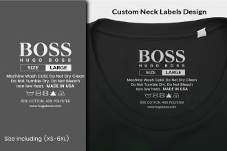 design custom neck label or neck tag for your brand