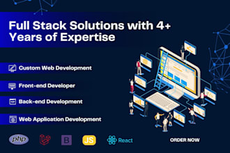 develop custom laravel websites ecommerce, lms or business solutions