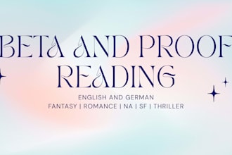 beta read your books