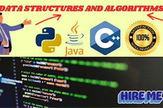 do data structures and algorithms tasks in python, java and cpp
